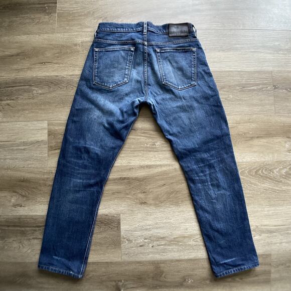 C.O.F. Studio Model M1 Jeans Men Sz 32x29 Blue Worn Wash Slim True - Picture 2 of 13